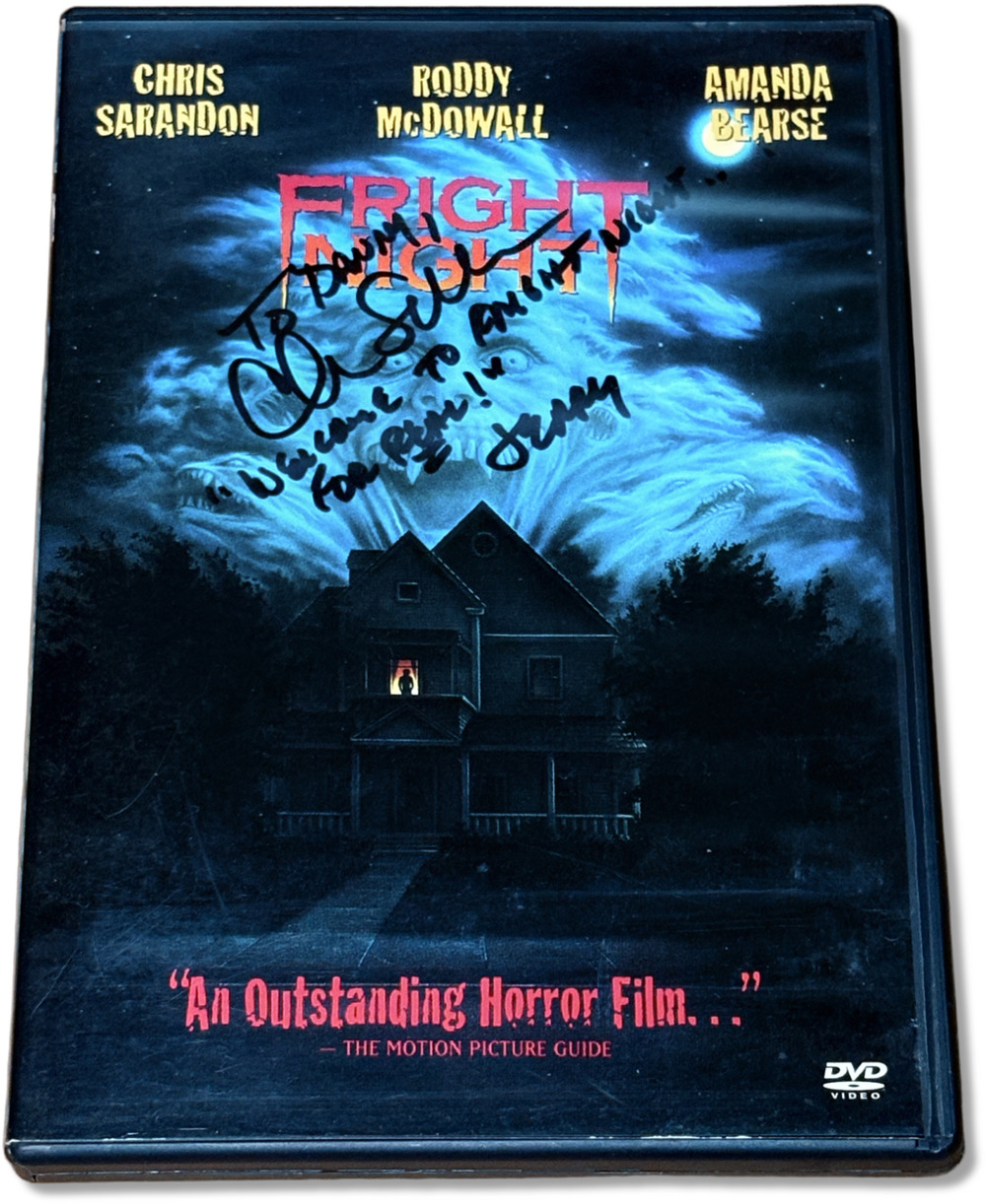 Fright Night DVD - Autographed By Actor Chris Sarandon (Columbia Pictures, 2006)